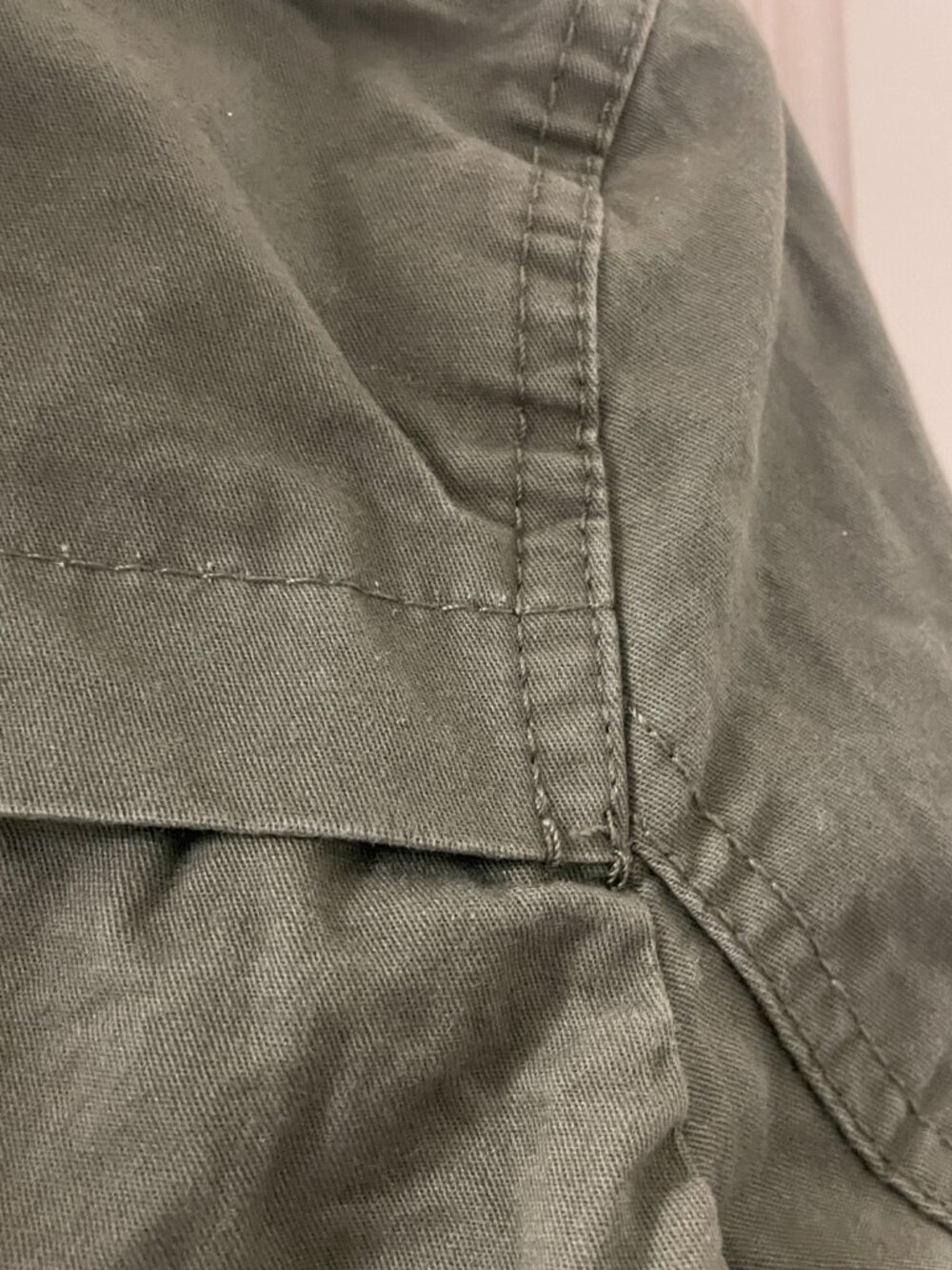 Ambiance Hooded Utility Jacket, Size Small Olive Green Drawstring Waist - Picture 10 of 10
